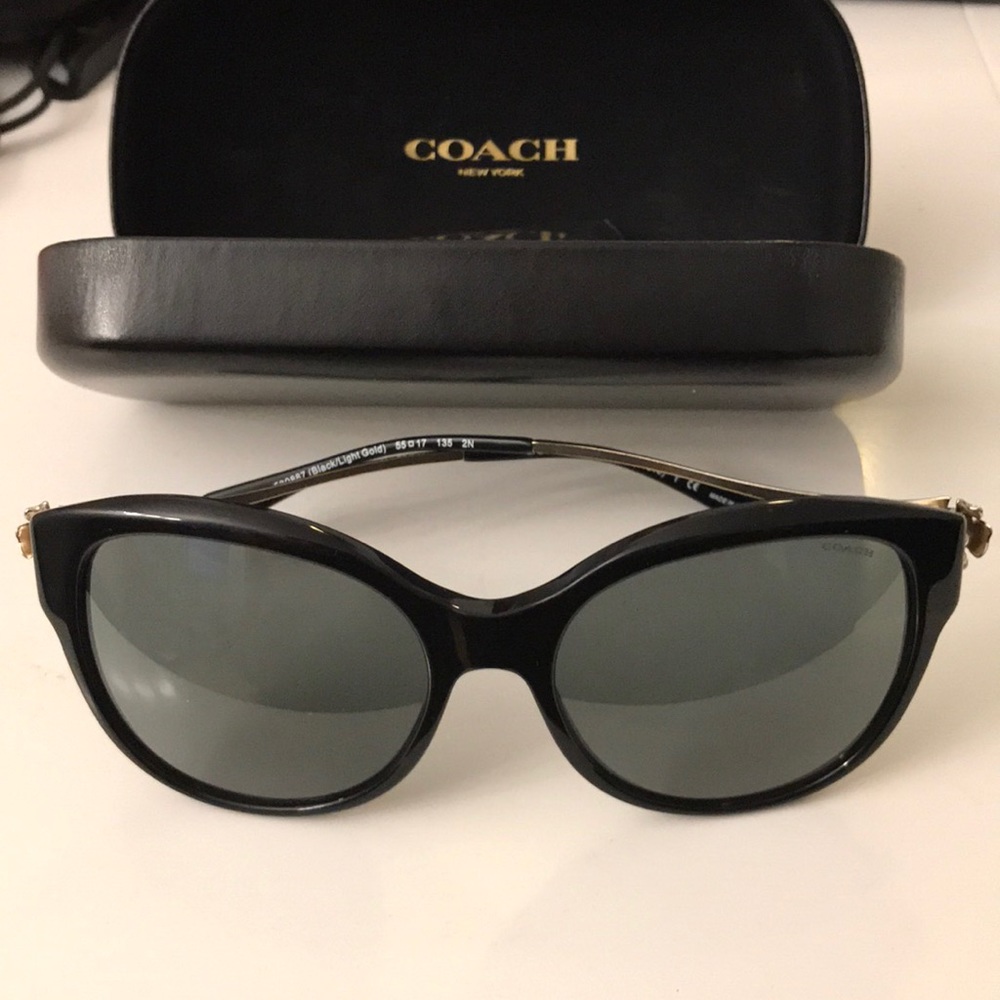 NWT Coach sunglasses with gold detailing